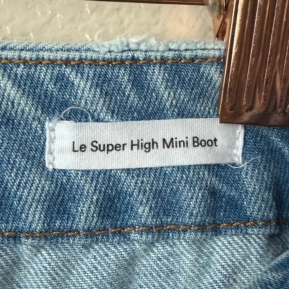 Frame Jeans Size 23 Le Super High Mini Boot Rossum 1Year Light Wash Denim Cotton - Picture 10 of 12